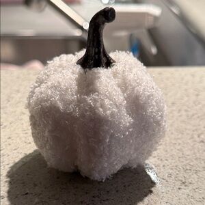 Target White Plush Pumpkin Decor